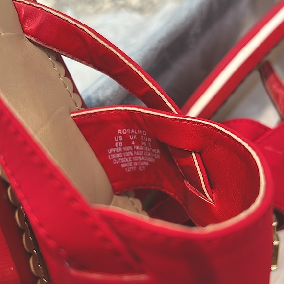 ♥️Like New! LAUREN RALPH LAUREN Rosalind Lauren Red Sandals in Size 6♥️ - Picture 11 of 12